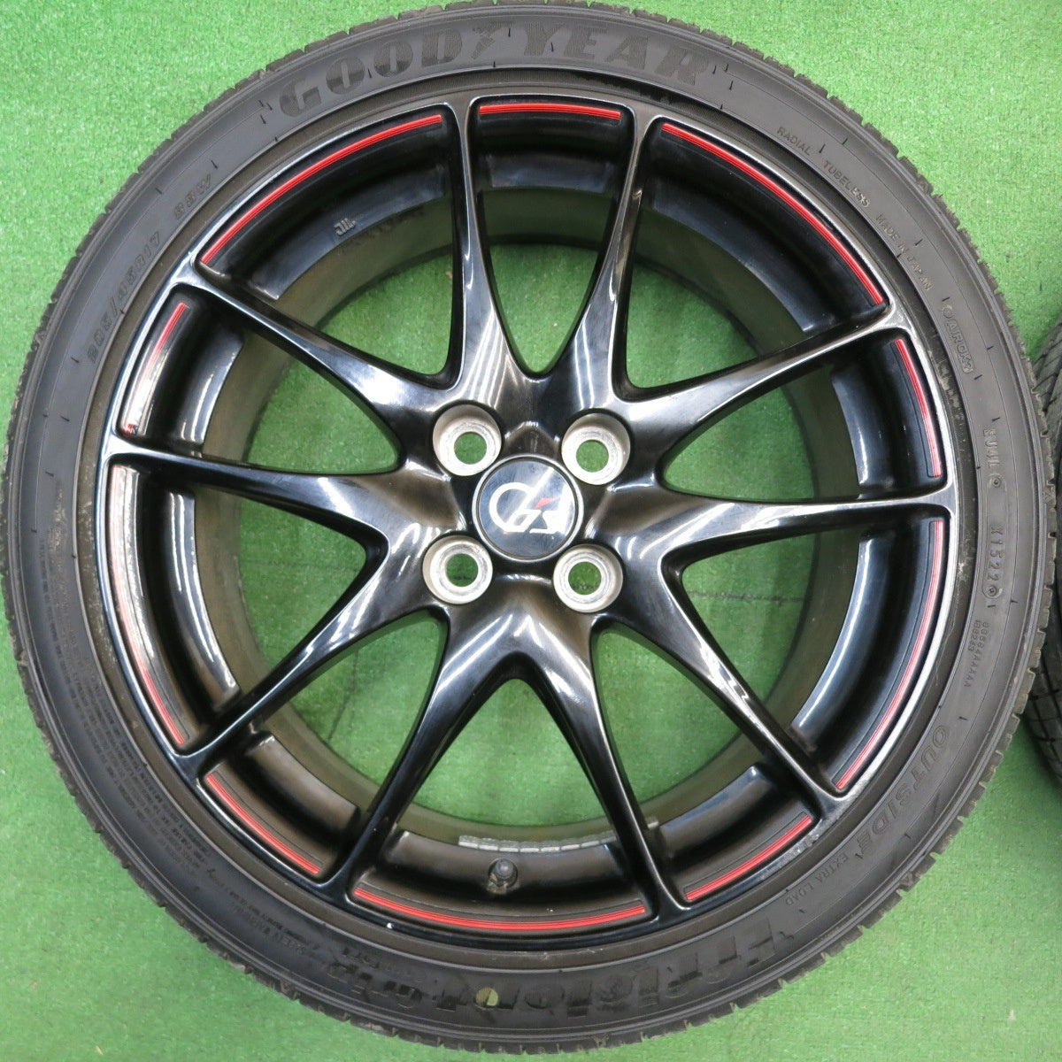 バリ溝！9.5分★トヨタ ヴィッツ G's 純正 205/45R17 グッドイヤー EfficientGrip Comfort 17インチ PCD100/4H★6022801HAノ