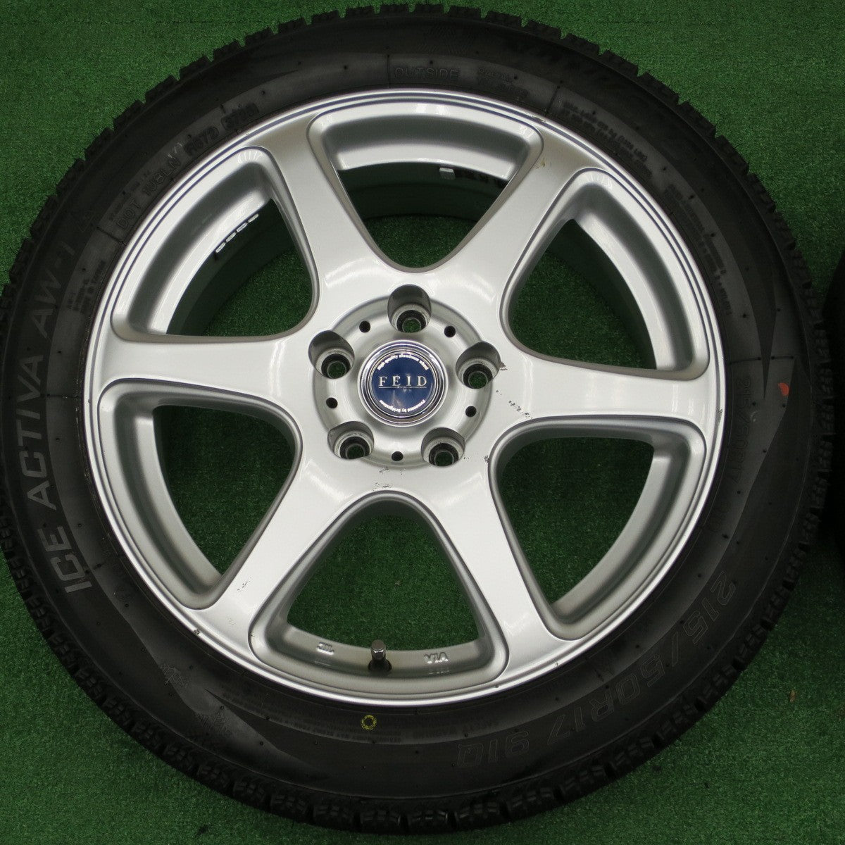 ほぼ未使用！25年★スタッドレス 215/50R17 ナンカン アイスアクティバ AW-1 FEID 社外 アルミ 17インチ PCD114.3/5H★6011402NKス