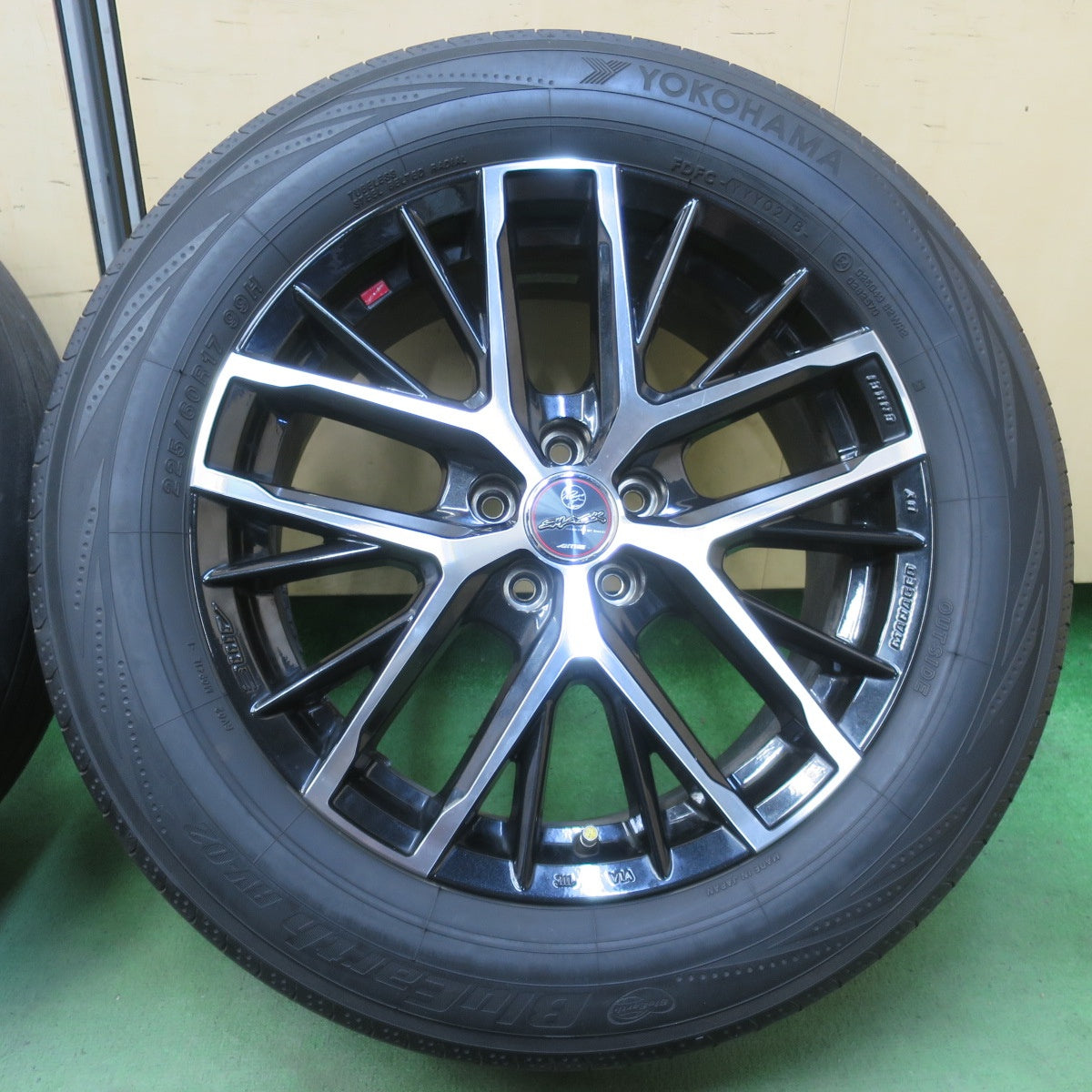 4本価格★フォレスター 等 225/60R17 ヨコハマ ブルーアース RV-02 SMACK REVILA ENKEI AME スマック レヴィラ エンケイ 17インチ PCD100/5H★6043011イノ