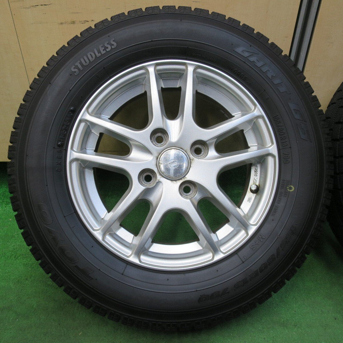 バリ溝！8.5分★スタッドレス 155/80R13 トーヨー ガリット G5 ENERGY LINE エナジーライン 13インチ PCD100/4H★4112208イス