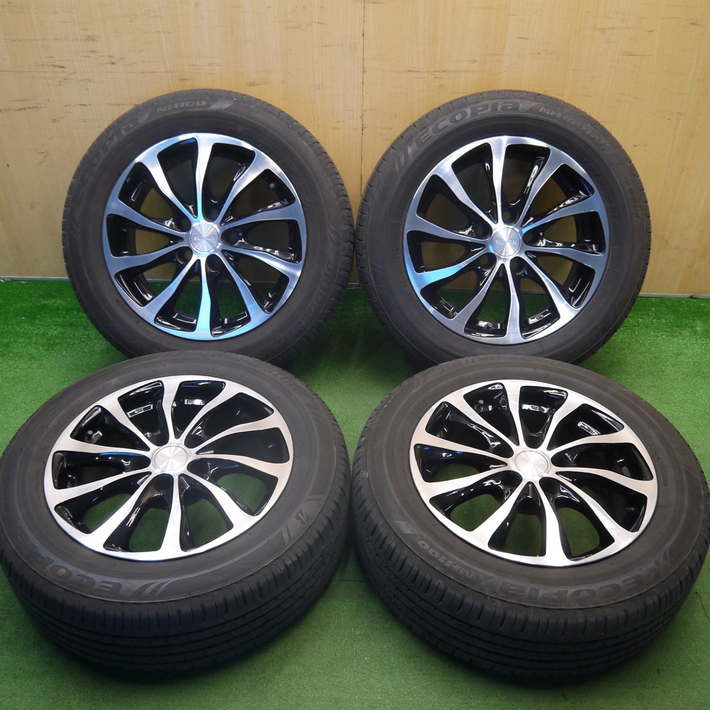 バリ溝！キレイ！9分★205/60R16 ブリヂストン エコピア NH100RV BALMINUM T10 バルミナ 16インチ PCD114.3/5H★6040604Hノ