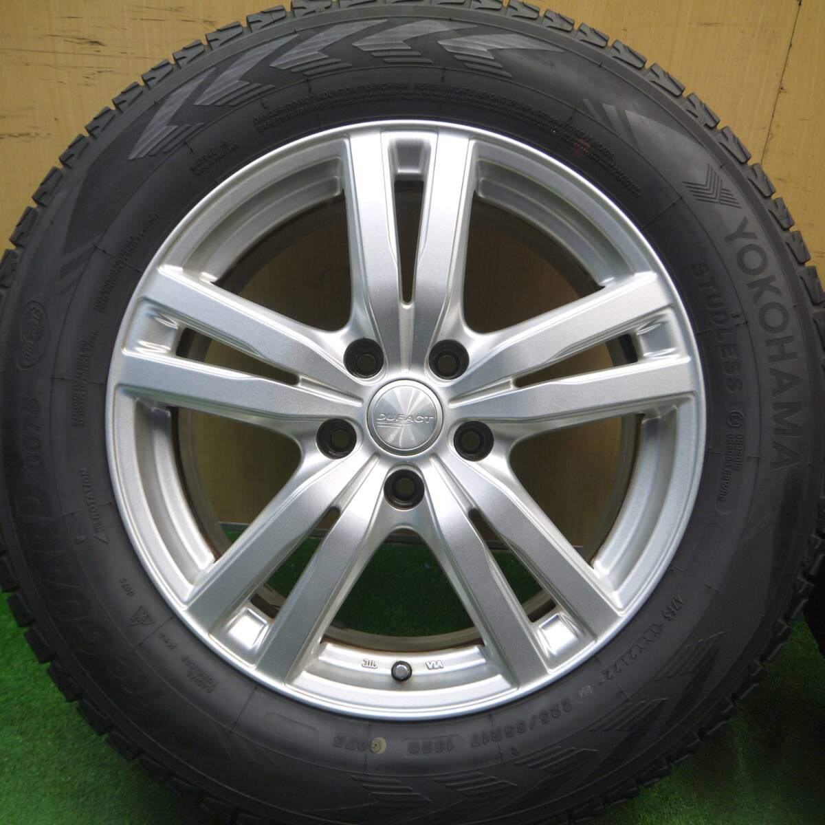 バリ溝！22年！キレイ！9分★スタッドレス 225/65R17 ヨコハマ アイスガード G075 DUFACT デュファクト 17インチ PCD114.3/5H★5012801Hス