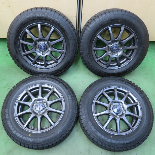 バリ溝！22年！キレイ！9.5分★スタッドレス 195/65R15 オートバックス ノーストレック N5 VELVA CHARGE ヴェルヴァ チャージ 15インチ PCD114.3/5H★6021702イス