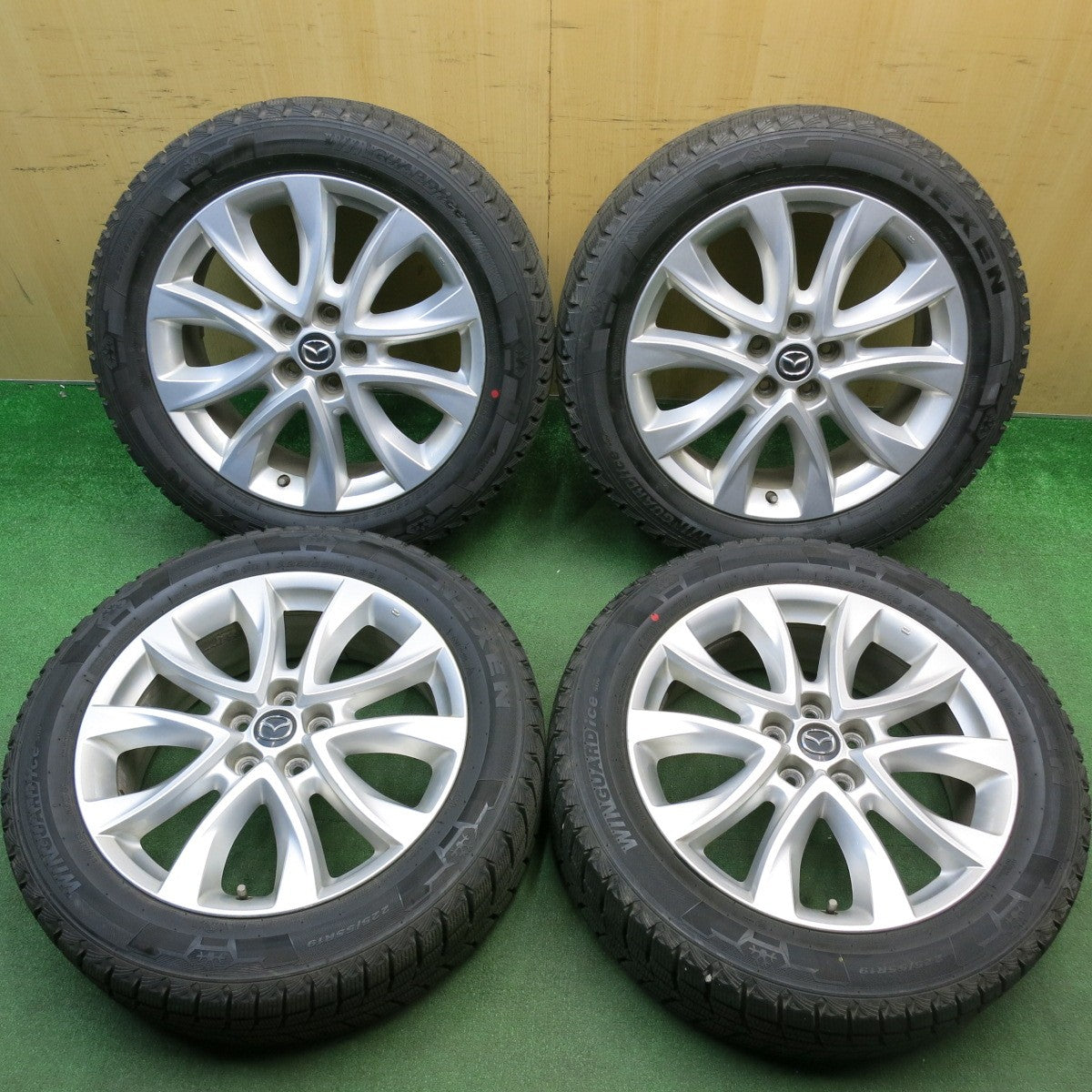 バリ溝！24年！キレイ！9.5分★マツダ CX-5 純正 225/55R19 スタッドレス ネクセン ウィンガード アイス SUV 19インチ CX5 PCD114.3/5H★6031506HAス