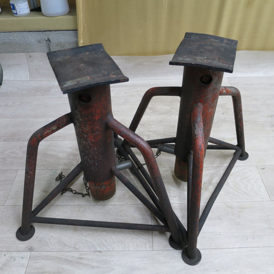 [送料無料] 2点まとめ売り◆馬 ジャッキ ウマ うま ジャッキ メーカー 型式 不明 工具 ジャッキスタンド 自動車整備 車検 タイヤ交換 等に 現状品◆