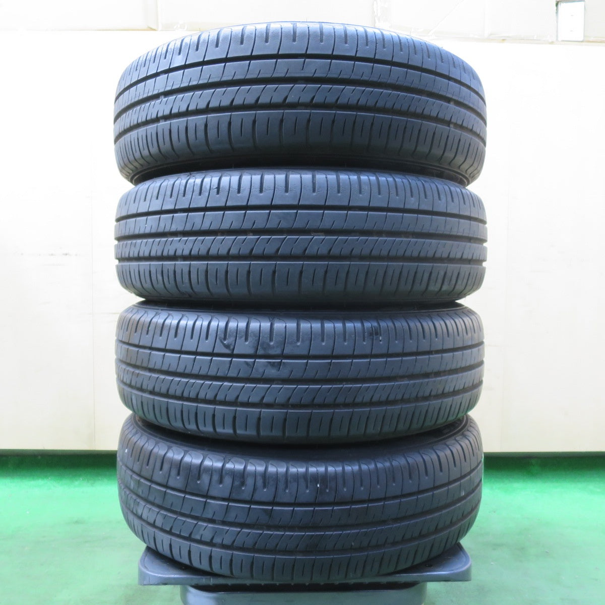 [送料無料] バリ溝！9分★175/65R15 ダンロップ エナセーブ EC204 SCHNEIDER シュナイダー 15インチ PCD100/4H★5022404イノ