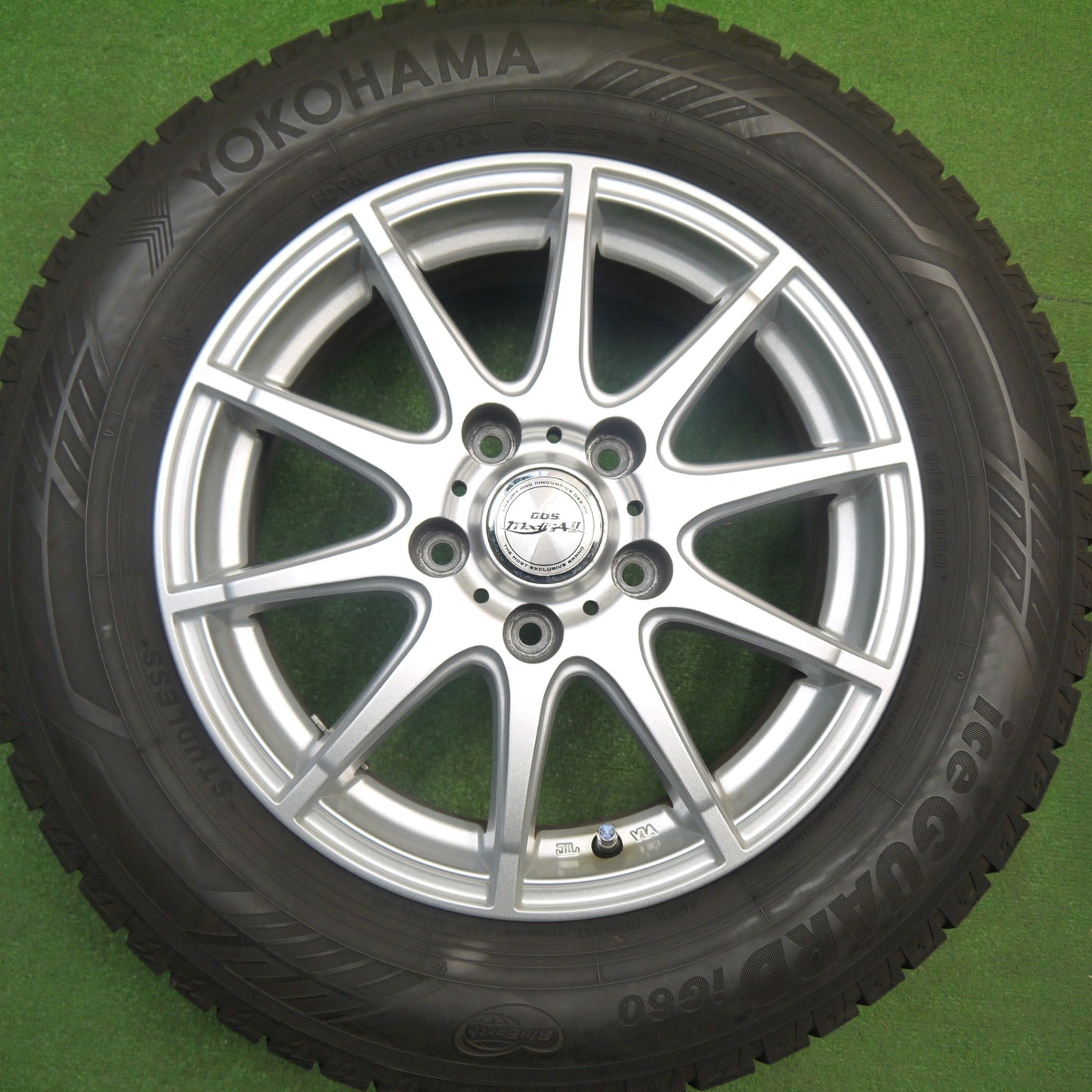 バリ溝！22年！キレイ！9分★スタッドレス 195/65R15 ヨコハマ アイスガード iG60 D.O.S. modicaⅡ DOS 15インチ PCD114.3/5H★5120101Hス