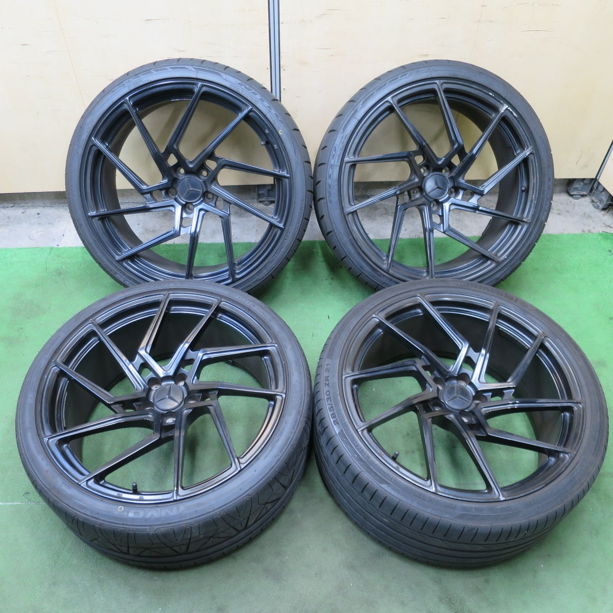 バリ溝！25年！ほぼ10分★ベンツ 等 T&T FORGED 245/35R21 285/30R21 ニットー NT555 G2 invo コンチネンタル コンチスポーツコンタクト 5P 21インチ PCD112/5H★6032002ナノ