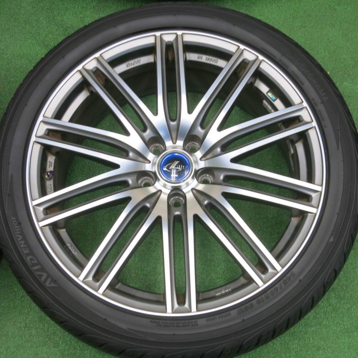 バリ溝！9.5分★LEONIS NAVIA 03 245/40R19 AMF ヨコハマ AVID ENVigor レオニス ナヴィア 19インチ PCD114.3/5H★6021801NKノ