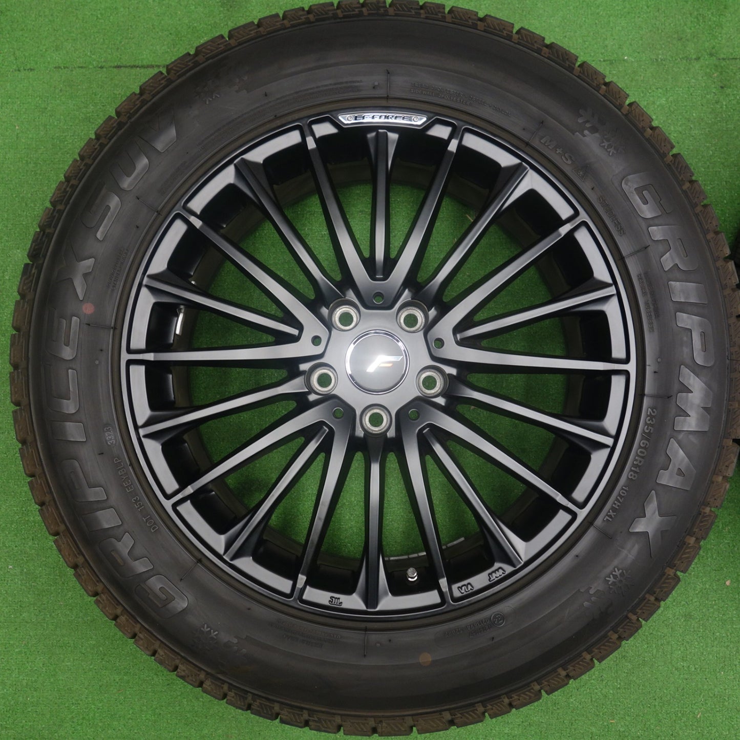 バリ溝！23年！キレイ！9.5分以上◎スタッドレス 235/60R18 グリップマックス GRIP ICE X SUV LEHRMEISTER LF-FORCE レアマイスター LFフォース 18インチ PCD114.3/5H◎6060301KTス