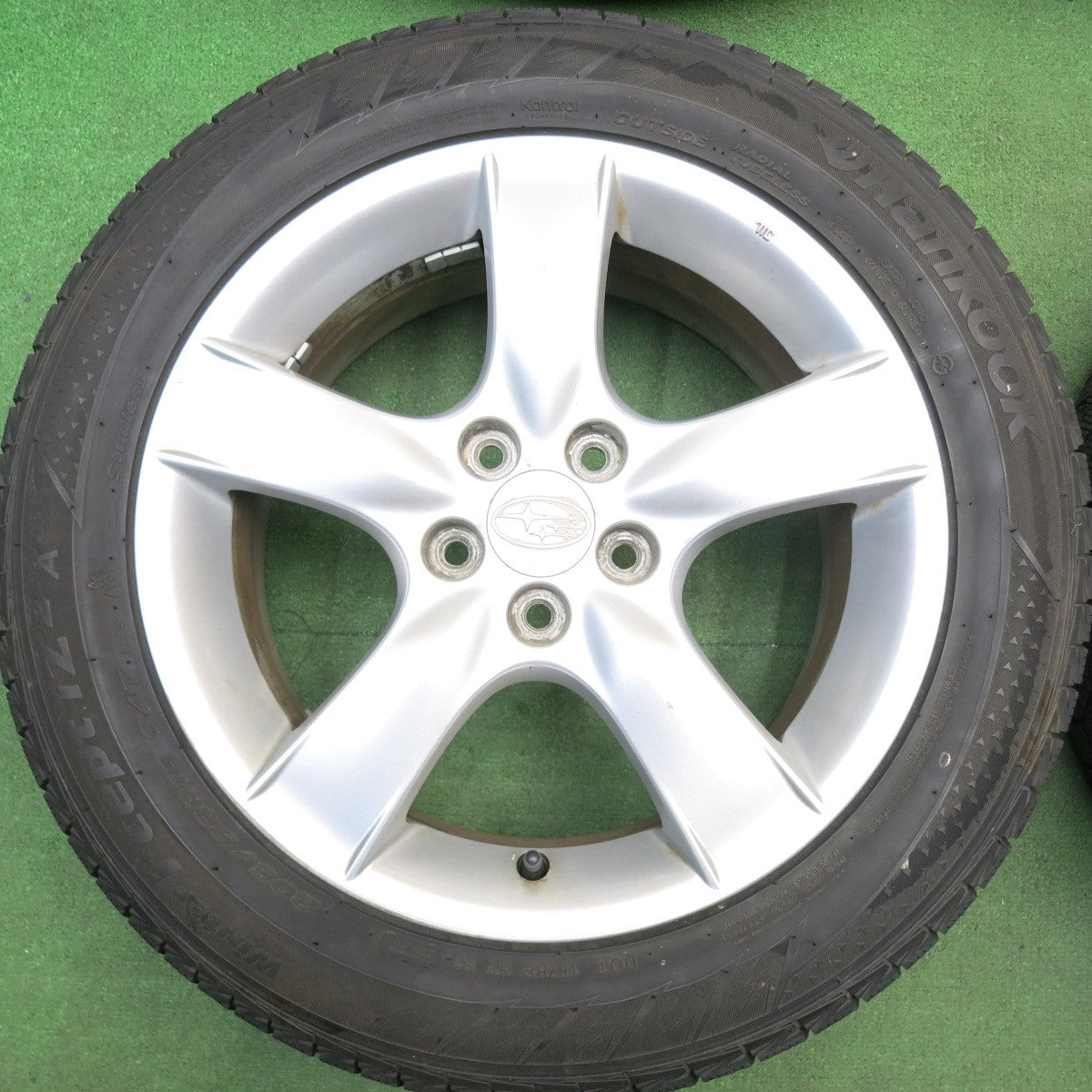 バリ溝！9.5分★スバル レガシィ 純正 205/55R16 スタッドレス ハンコック ウインター アイセプト IZ2A 16インチ PCD100/5H★6032806HAス