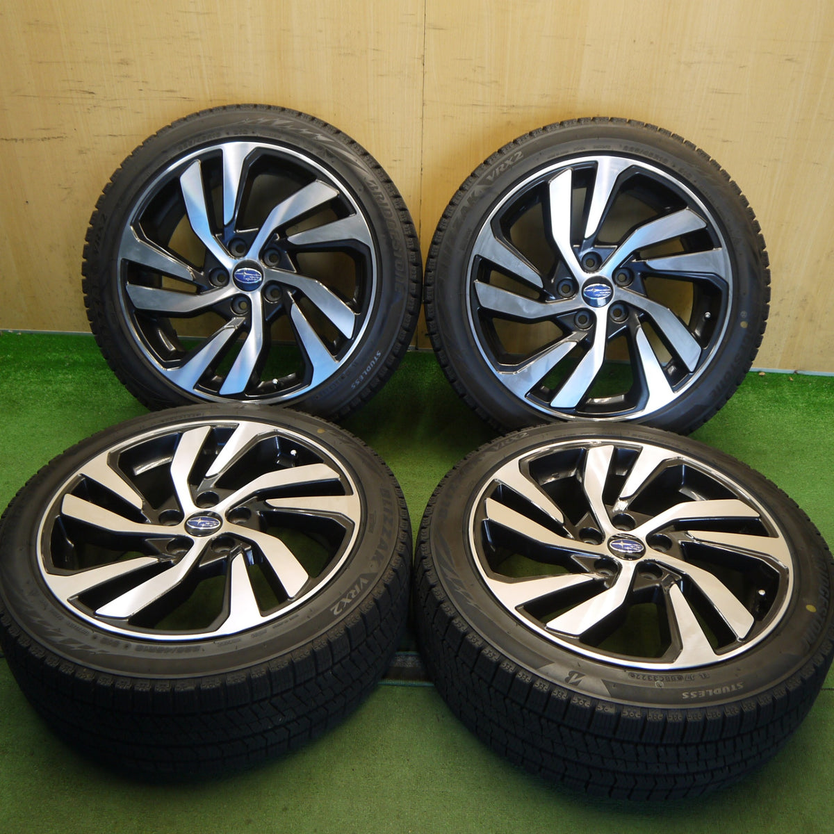バリ溝！22年！キレイ！9.5分◎スバル VM レヴォーグ GT-S 純正 225/45R18 スタッドレス ブリヂストン ブリザック VRX2 18インチ PCD114.3/5H◎6080501Hス