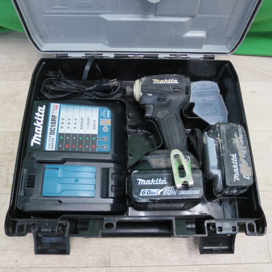 [送料無料] バッテリー2個☆マキタ 18V 充電式 インパクト ドライバ 6.0Ah TD172DRGXB 黒 ケース 充電器 付き 電動 工具☆