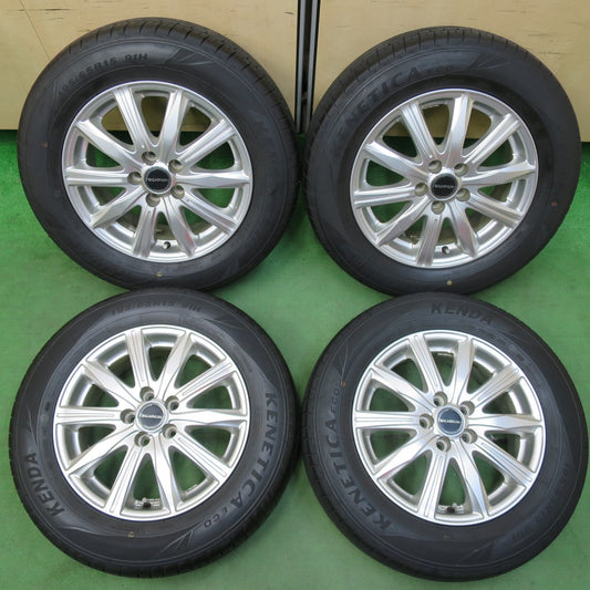 [送料無料] バリ溝！21年！キレイ！9分★プリウス 等 195/65R15 ケンダ ケネティカ エコ BALMINUM バルミナ 15インチ PCD100/5H★5021702イノ