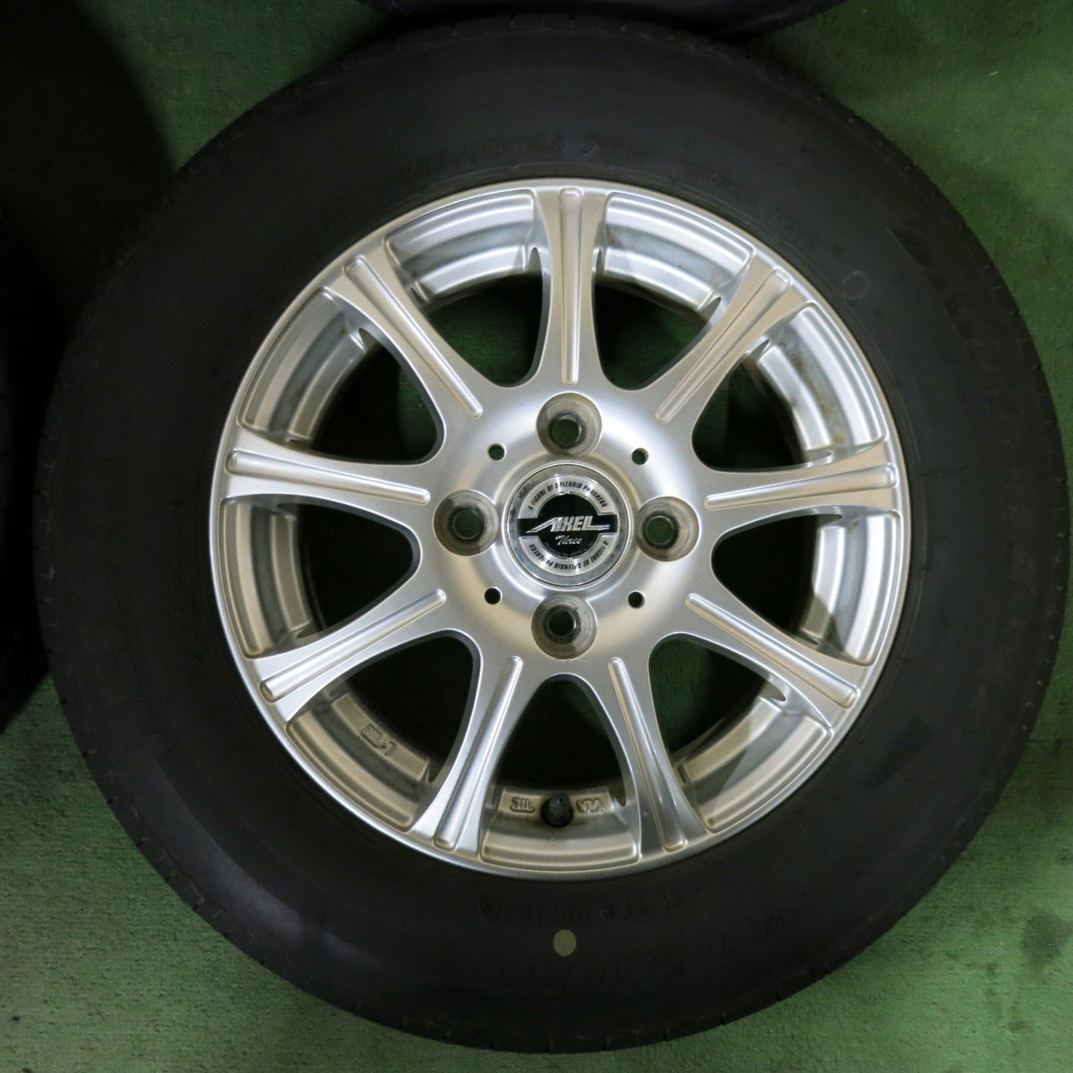 [送料無料] バリ溝！21年！9.5分★145/80R13 ブリヂストン ネクストリー エコピア AXEL Three アクセル 13インチ PCD100/4H★5022811SYノ