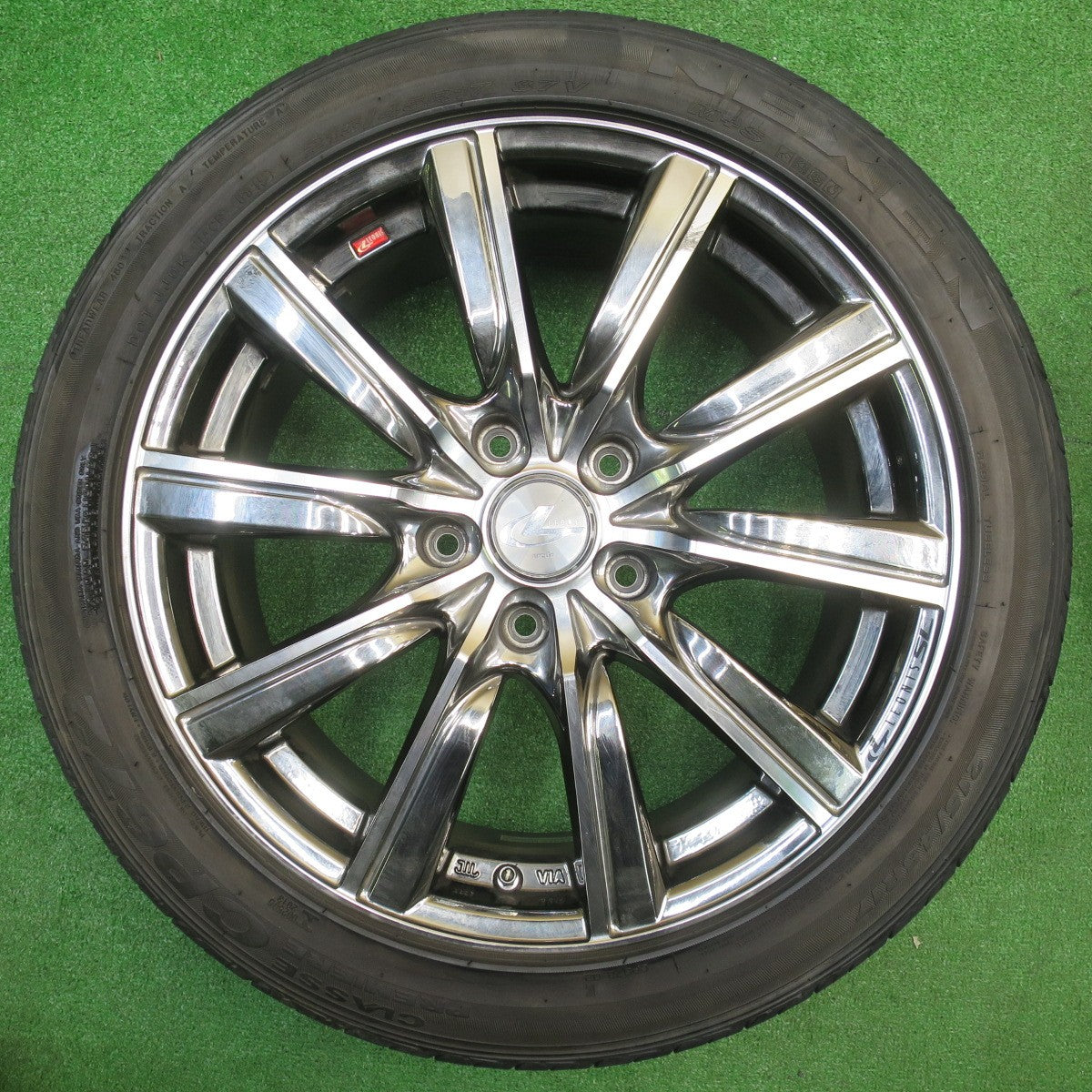 バリ溝！9.5分★LEONIS SL 215/45R17 ネクセン CP672 レオニス 17インチ PCD114.3/5H★5102904NJノ