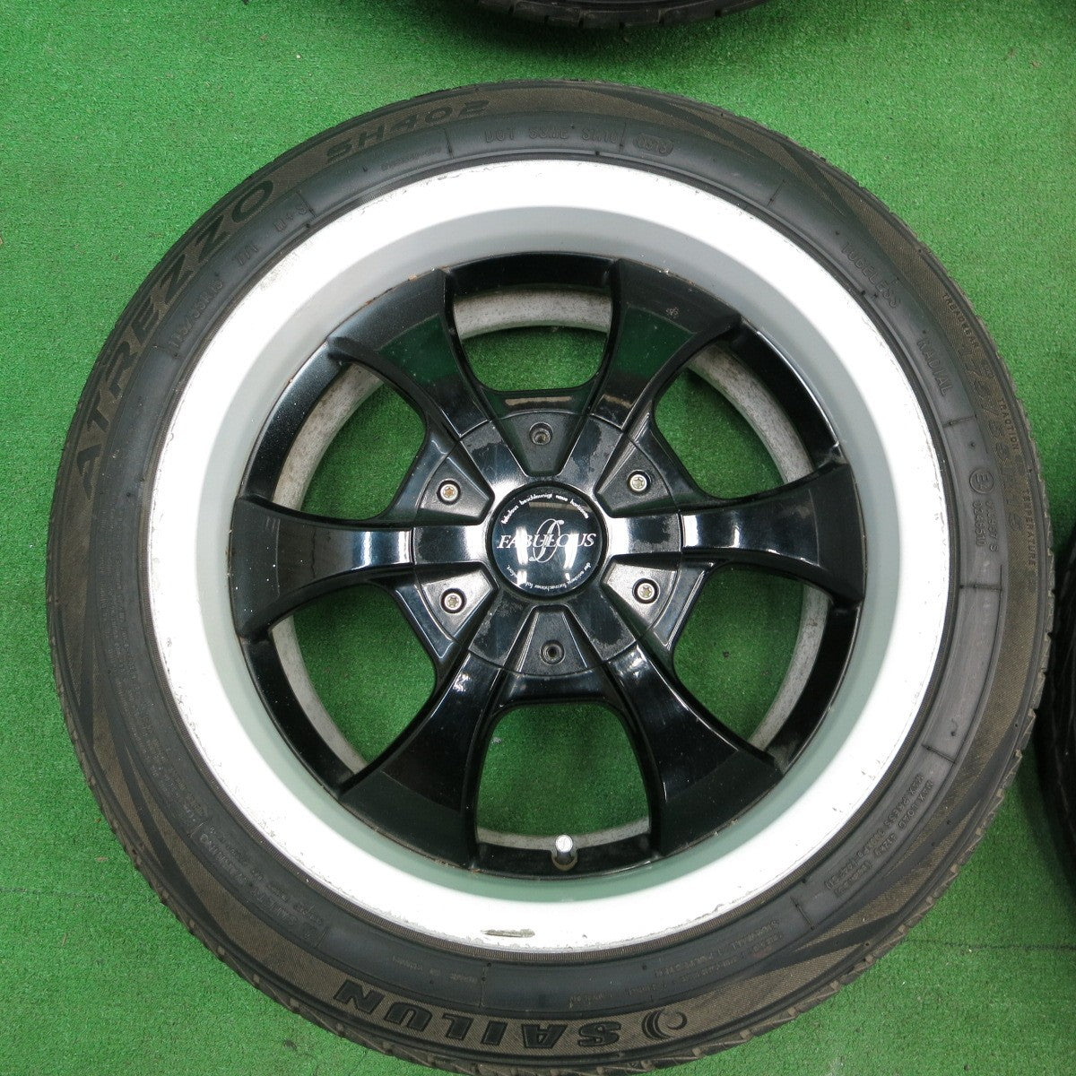 *送料無料* バリ溝！9.5分★FABULOUS 175/55R15 185/55R15 サイルン ATREZZO SH402 ピンソ PS91 ファブレス PCD100 110/4H マルチ★4050802ナノ
