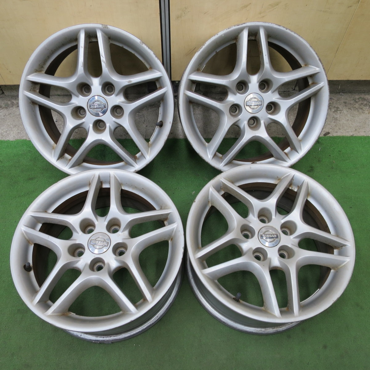 4本価格★日産 R34 スカイライン ステージア 等 純正 ホイール 16インチ 16×7JJ PCD114.3/5H★6070302NGホ