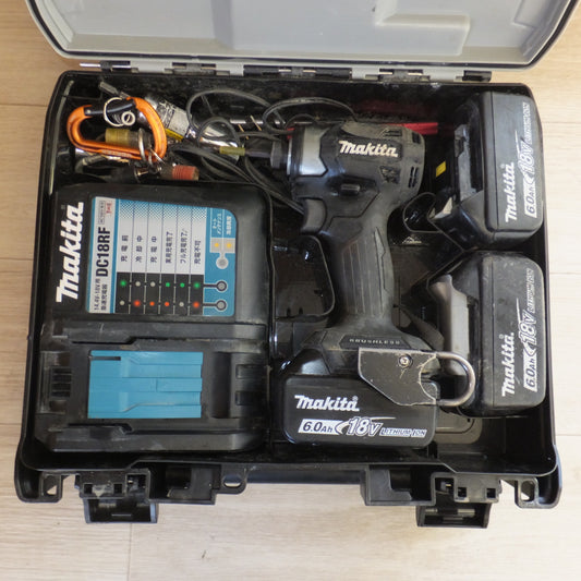 [送料無料] ★マキタ makita 充電式インパクトドライバ TD173D　バッテリ BL1860B 3個　急速充電器 DC18RF　セット★