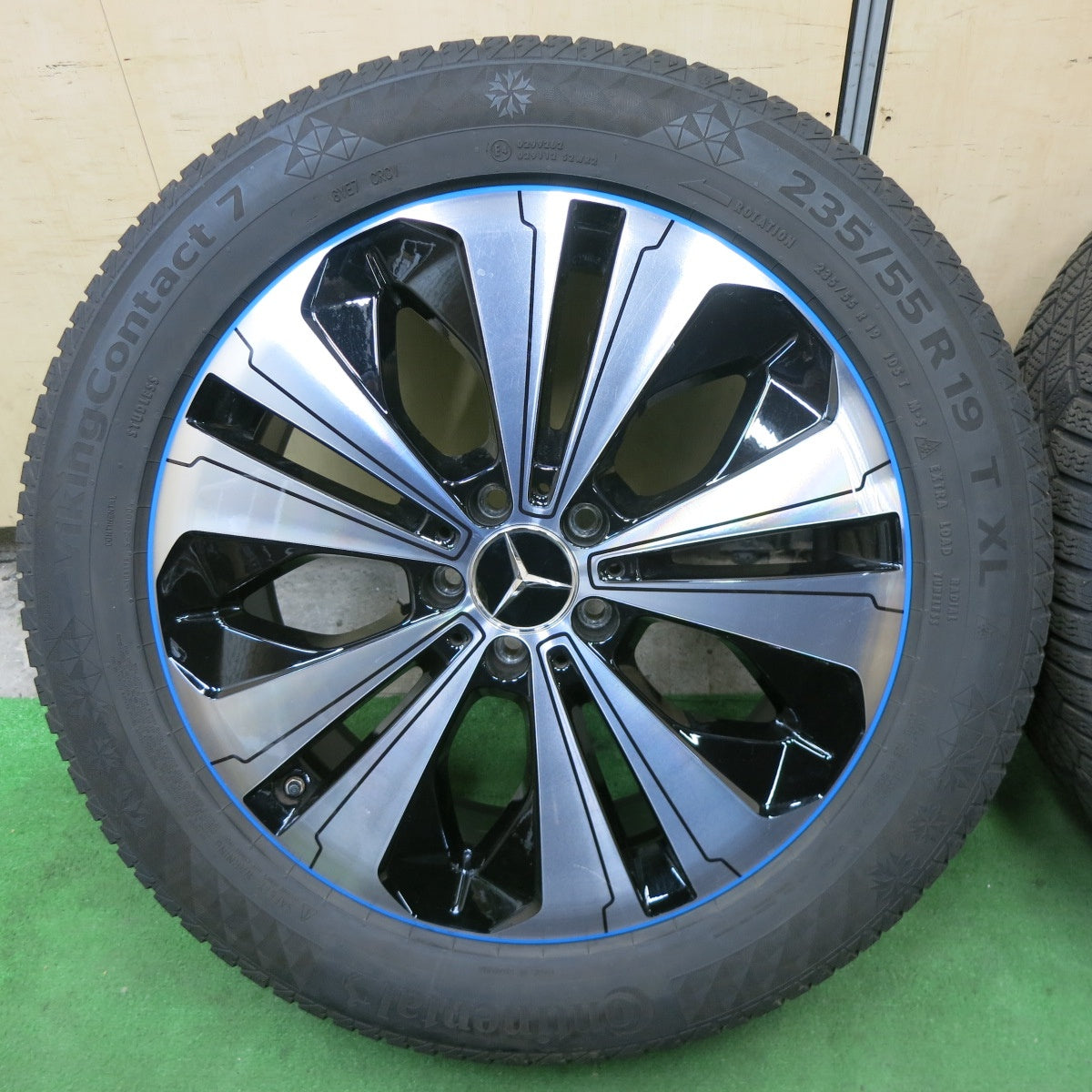 希少！キレイ！22年★ベンツ N293 EQC 純正 235/55R19 255/50R19 スタッドレス コンチネンタル バイキングコンタクト7 19インチ PCD112/5H★6011203ナス