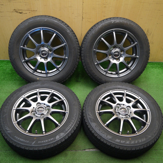 4本価格！22年★スタッドレス 165/65R14 ブリヂストン ブリザック VRX3 SCHNEIDER シュナイダー 14インチ ソリオ ハスラー 等 PCD100/4H★5041603Hス