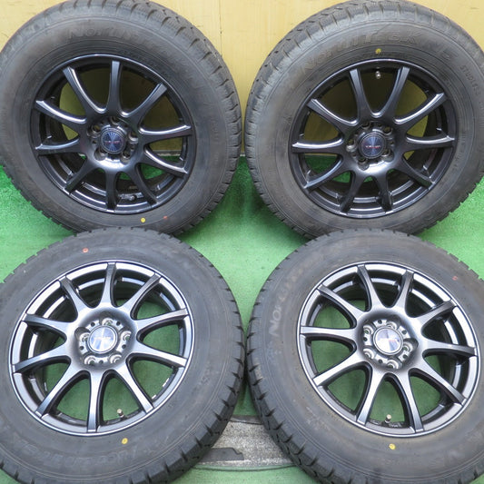 バリ溝！23年！キレイ！9.5分◎プリウス 等 195/65R15 スタッドレス オートバックス ノーストレック N5 VELVA CHARGE ヴェルヴァ 15インチ PCD100/5H◎6090703NJス