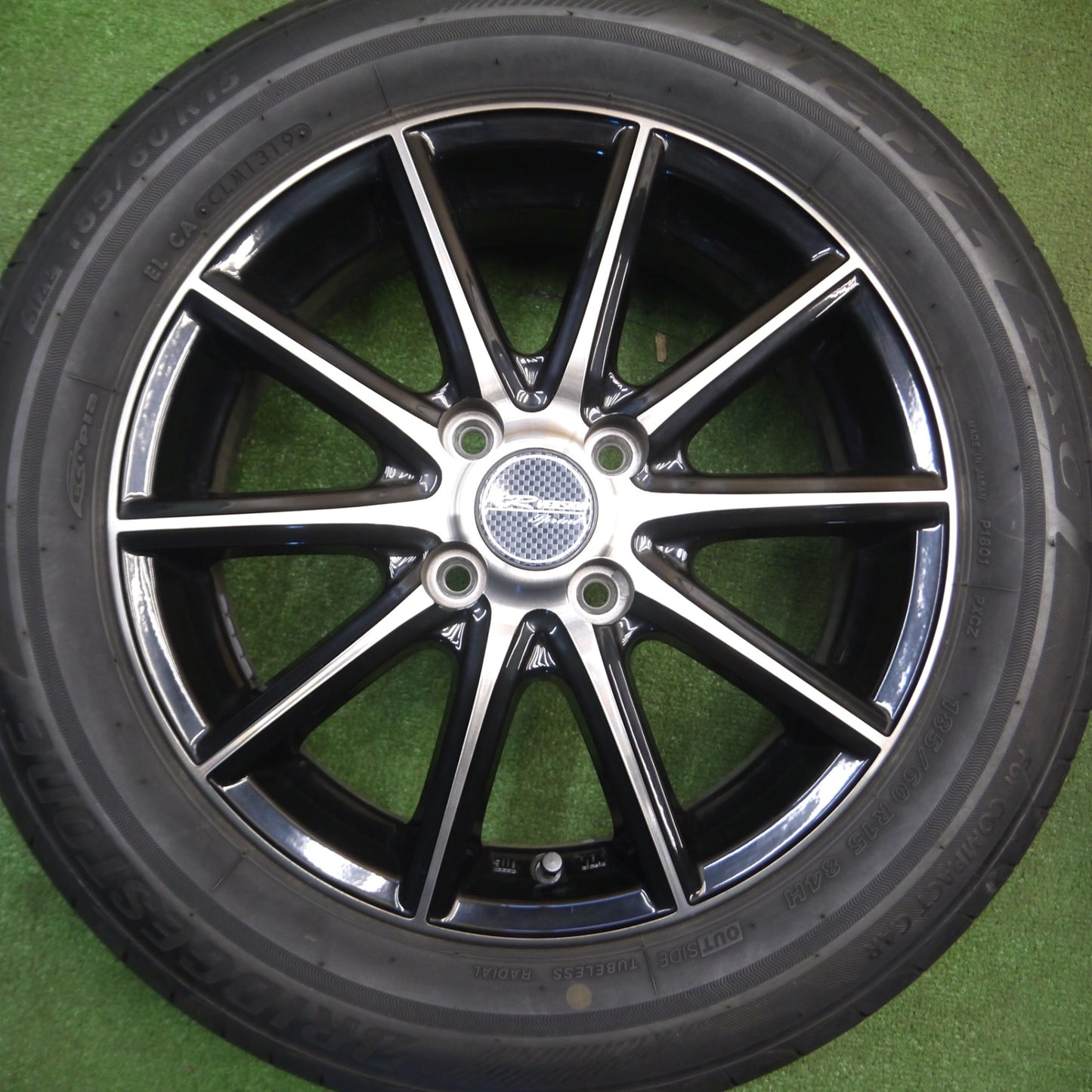 [送料無料] キレイ★185/60R15 ブリヂストン プレイズ PX-C R VERSION Sprint Rバージョン スプリント 15インチ PCD100/4H★5012907Hノ