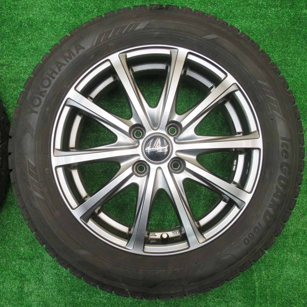 バリ溝！22年！キレイ！9分★スタッドレス 175/65R15 ヨコハマ アイスガード iG60 EuroSpeed MANARAY SPORT ユーロスピード 15インチ PCD100/4H★5100802NJス