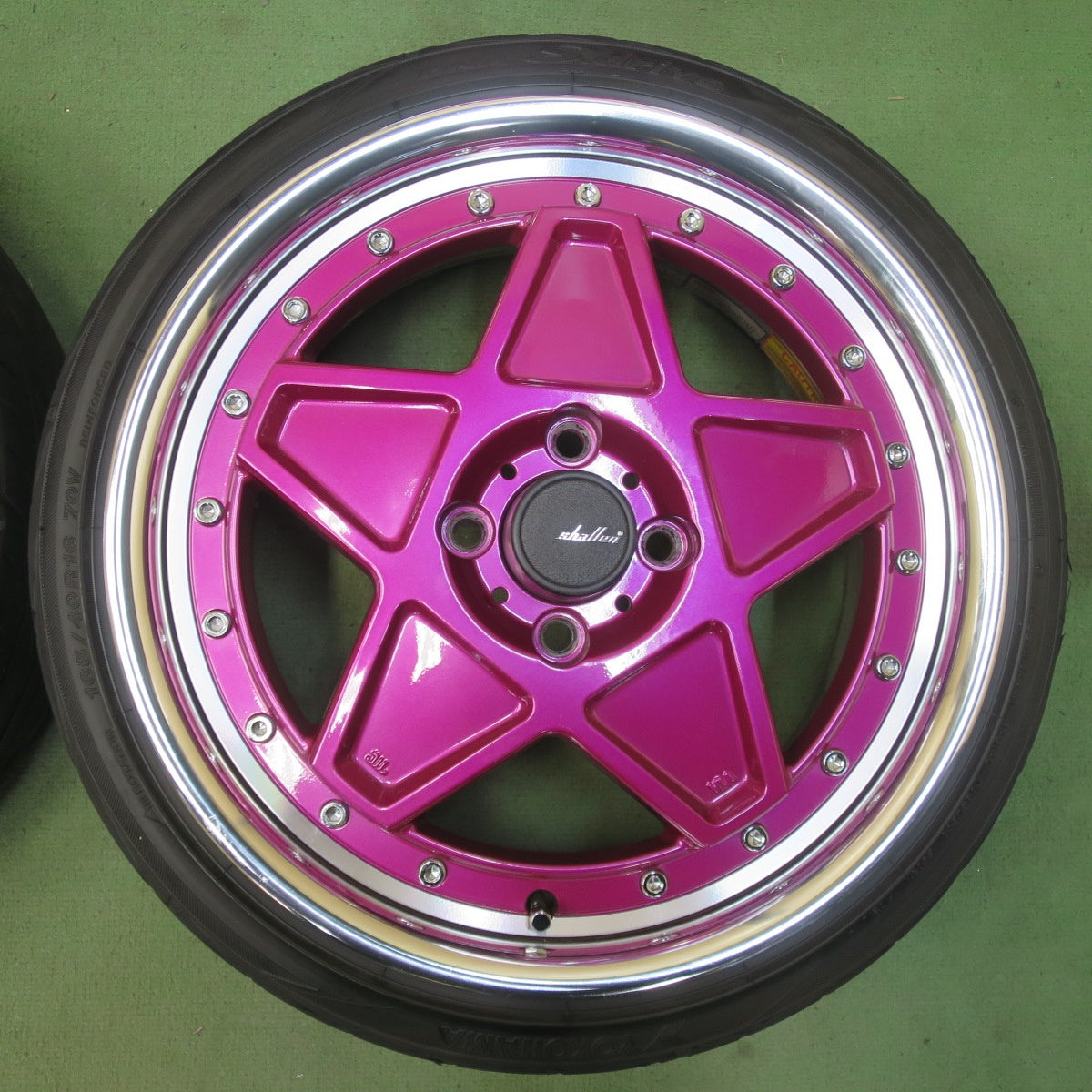 キレイ！24年★shallen オールドスクールスタイル STAR ENKEI 165/40R16 ヨコハマ DNA S.drive シャレン スター エンケイ 16インチ PCD100/4H★6042103イノ