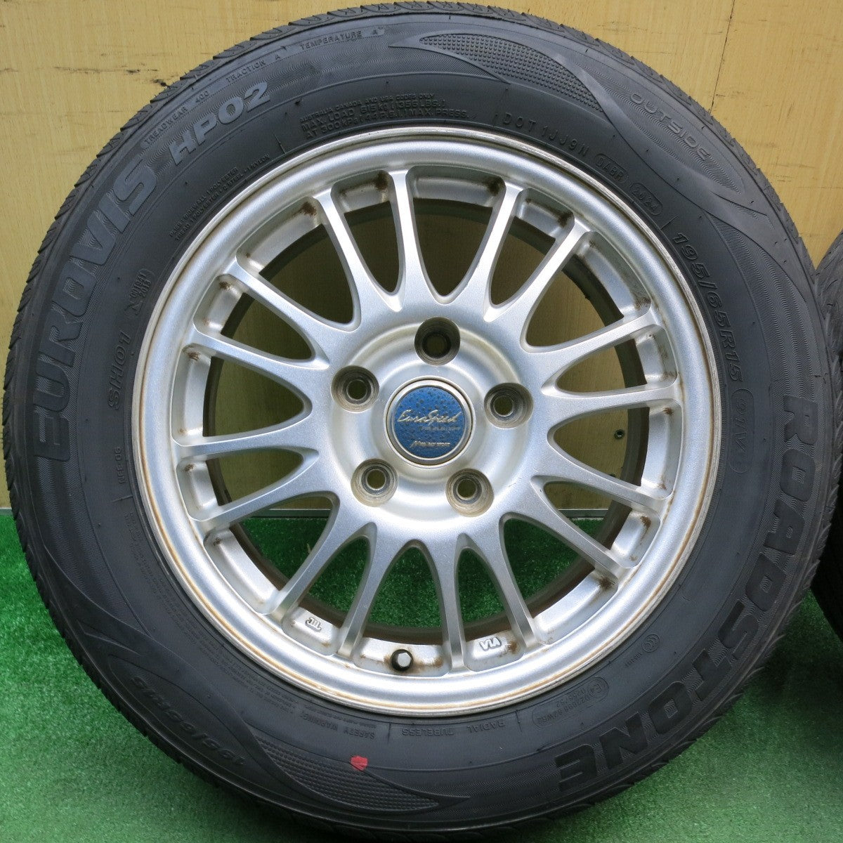 4本価格！24年★195/65R15 ロードストーン EUROVIS HP02 EuroSpeed MANARAY SPORT ユーロスピード 15インチ PCD114.3/5H★6022307HAノ