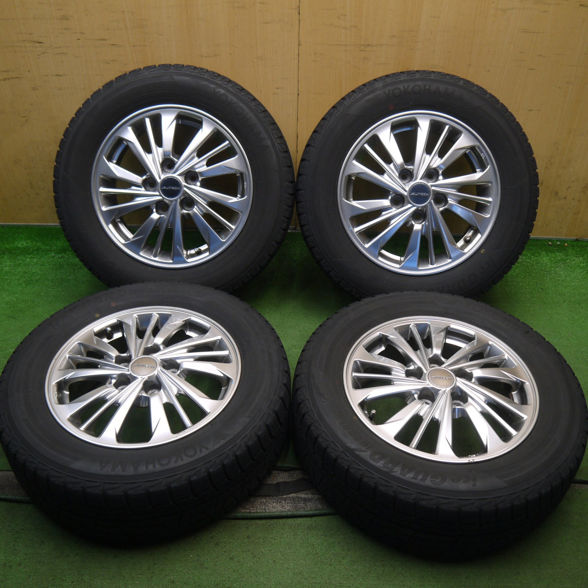 バリ溝！8.5分◎日産 セレナ 純正 AUTECH 195/65R15 スタッドレス ヨコハマ アイスガード iG50 プラス 15インチ PCD114.3/5H◎6090901Hス