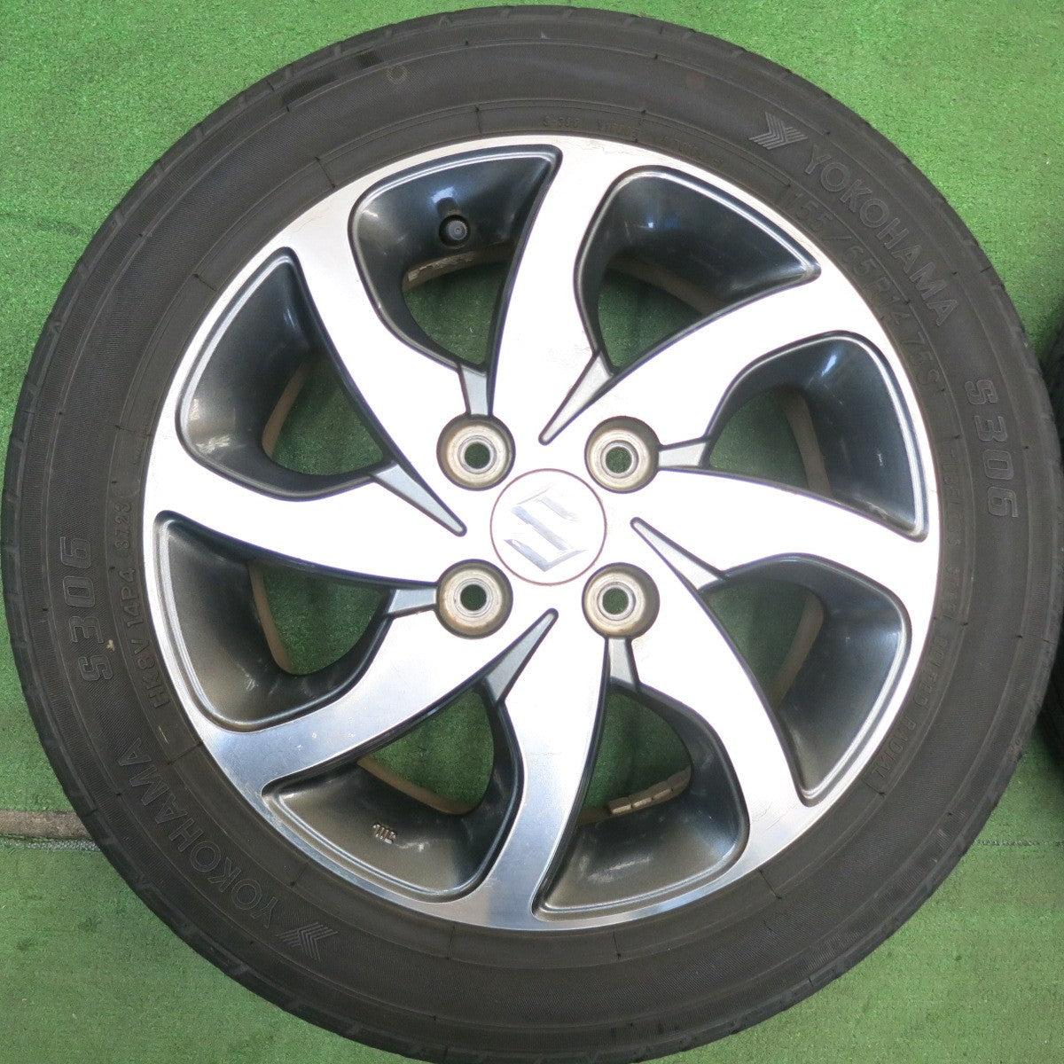 4本価格！24年★スズキ パレット ルークス 等 純正 155/65R14 ヨコハマ S306 14インチ PCD100/4H★6050602HAノ