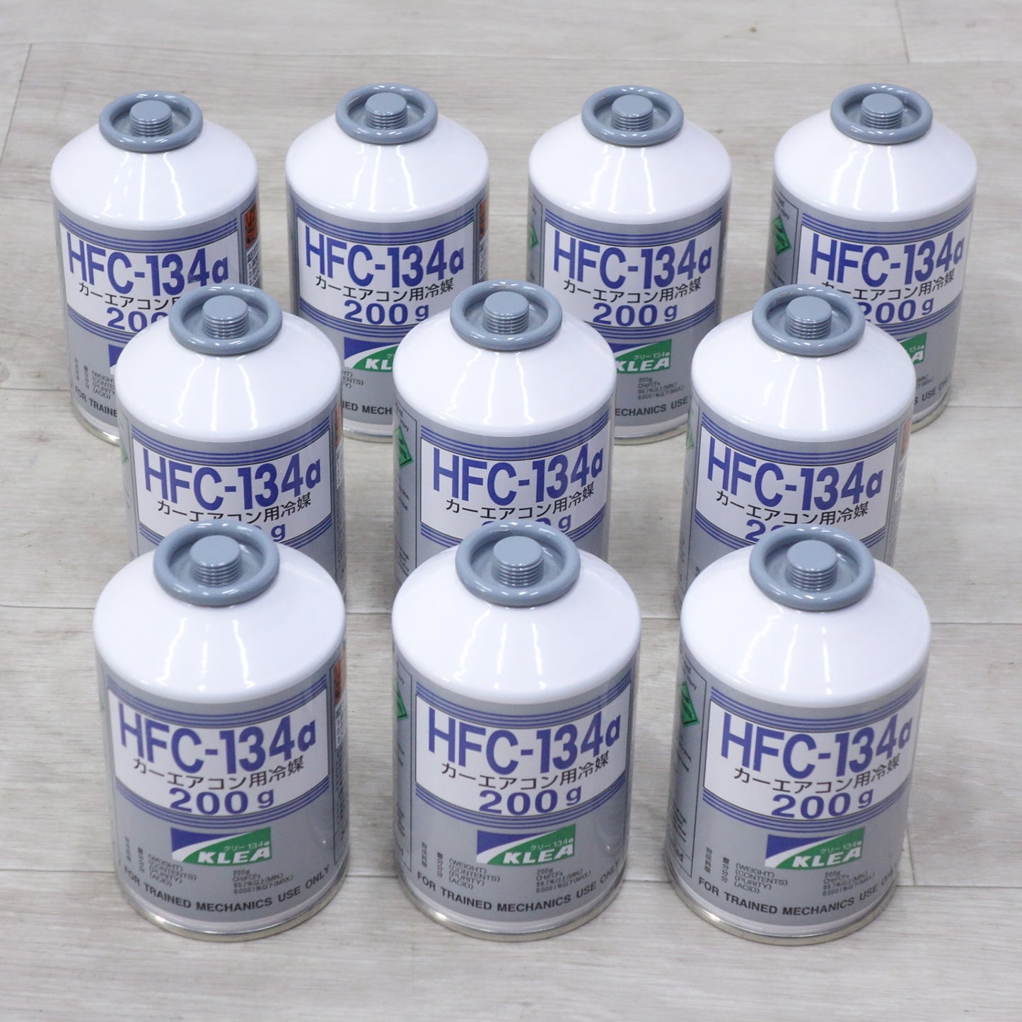 [送料無料] 未使用!10点まとめ売り◆メキシケムジャパン KLEA クリー カーエアコン用 冷媒 200g HFC-134a エアコンガス◆