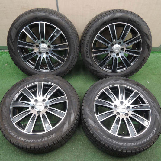 バリ溝！8.5分★スタッドレス 215/60R17 ピレリ アイスアシンメトリコ プラス VERTEC VR-5 MANARAY PCD114.3/5H★4021710HAス