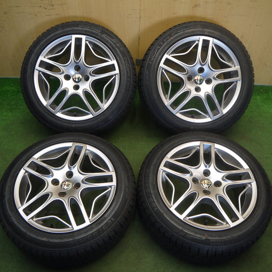 バリ溝！22年！9.5分★アルファロメオ ミト 純正 195/55R16 スタッドレス モモ NORTH POLE 16インチ PCD98/4H★6053106KKス