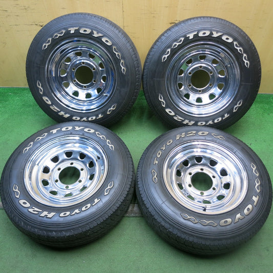 キレイ★DAYTONA メッキ 195/80R15 107/105L トーヨー H20 ホワイトレター デイトナ 15インチ PCD139.7/6H★5080202HAノ