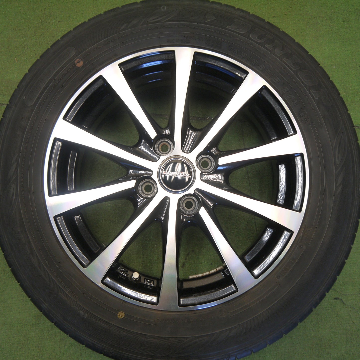 バリ溝！8.5分◎185/65R15 ダンロップ エナセーブ EC300+ Laffite ラフィット 15インチ PCD100/4H◎6061002Hノ