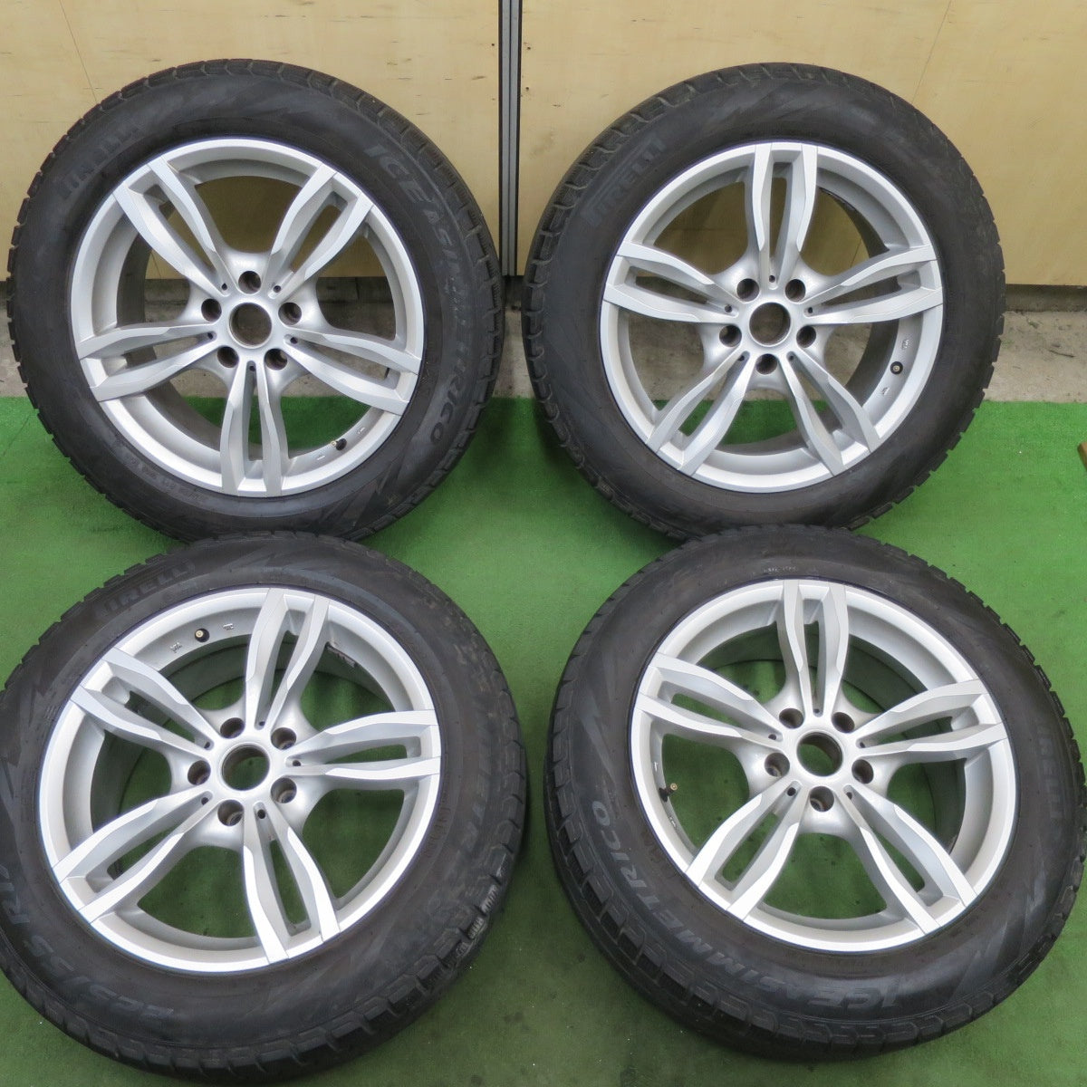キレイ★BMW ベンツ 等 MAK LUFT 225/55R17 スタッドレス ピレリ アイスアシンメトリコ 17インチ ルフト PCD112/5H★6022111TTス