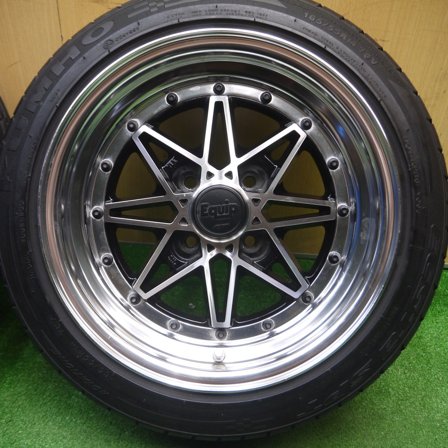 [送料無料] キレイ★WORK Equip EQ3/N 155/55R14 165/55R14 クムホ エクスタ SPT ワーク エクイップ 14インチ 軽トラ 等 PCD100/4H★4121310Hノ
