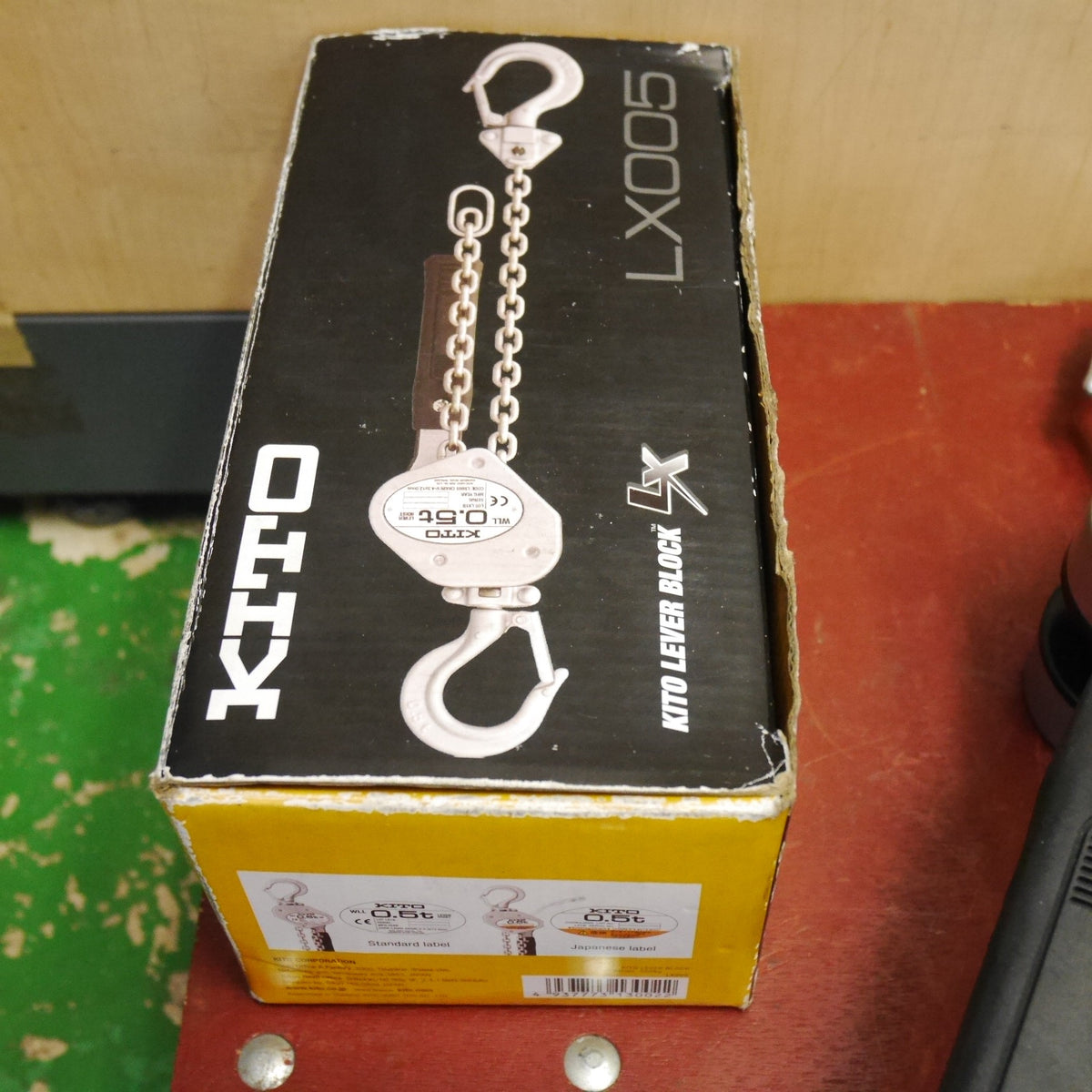 キレイ☆KITO キトー レバーブロック 0.5ton LX005 LX1B V-4.3×12.0mm 0.5トン 1/2TON 500kg 工具☆