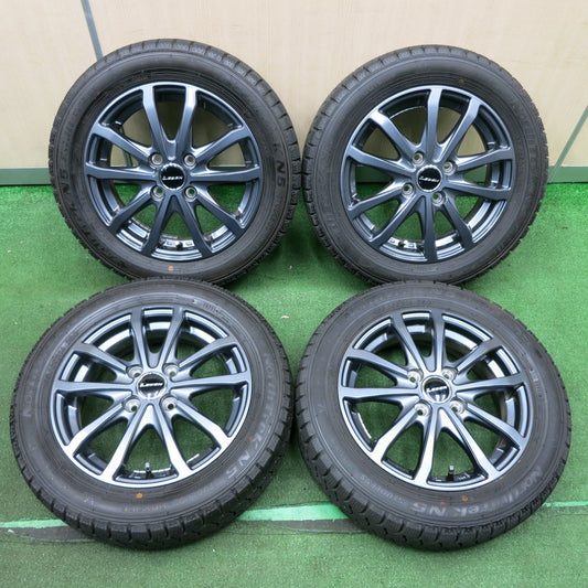 *送料無料* 超バリ溝!22年!綺麗!ほぼ10分★スタッドレス 155/65R14 オートバックス ノーストレック N5 LEBEN レーベン PCD100/4H★4032701NJス