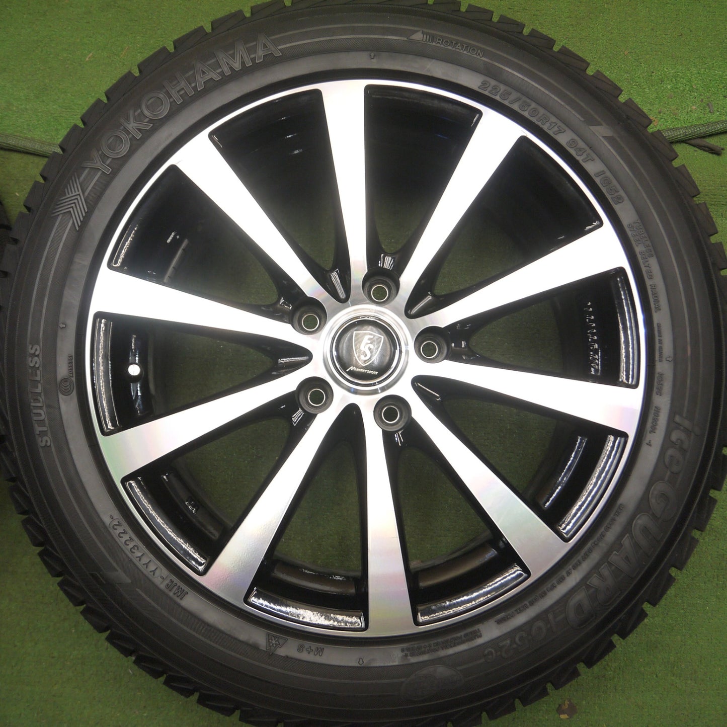 [送料無料] バリ溝！22年！9.5分★スタッドレス 225/50R17 ヨコハマ アイスガード iG52c MANARAY SPORT PCD114.3/5H★4030110Hｽ