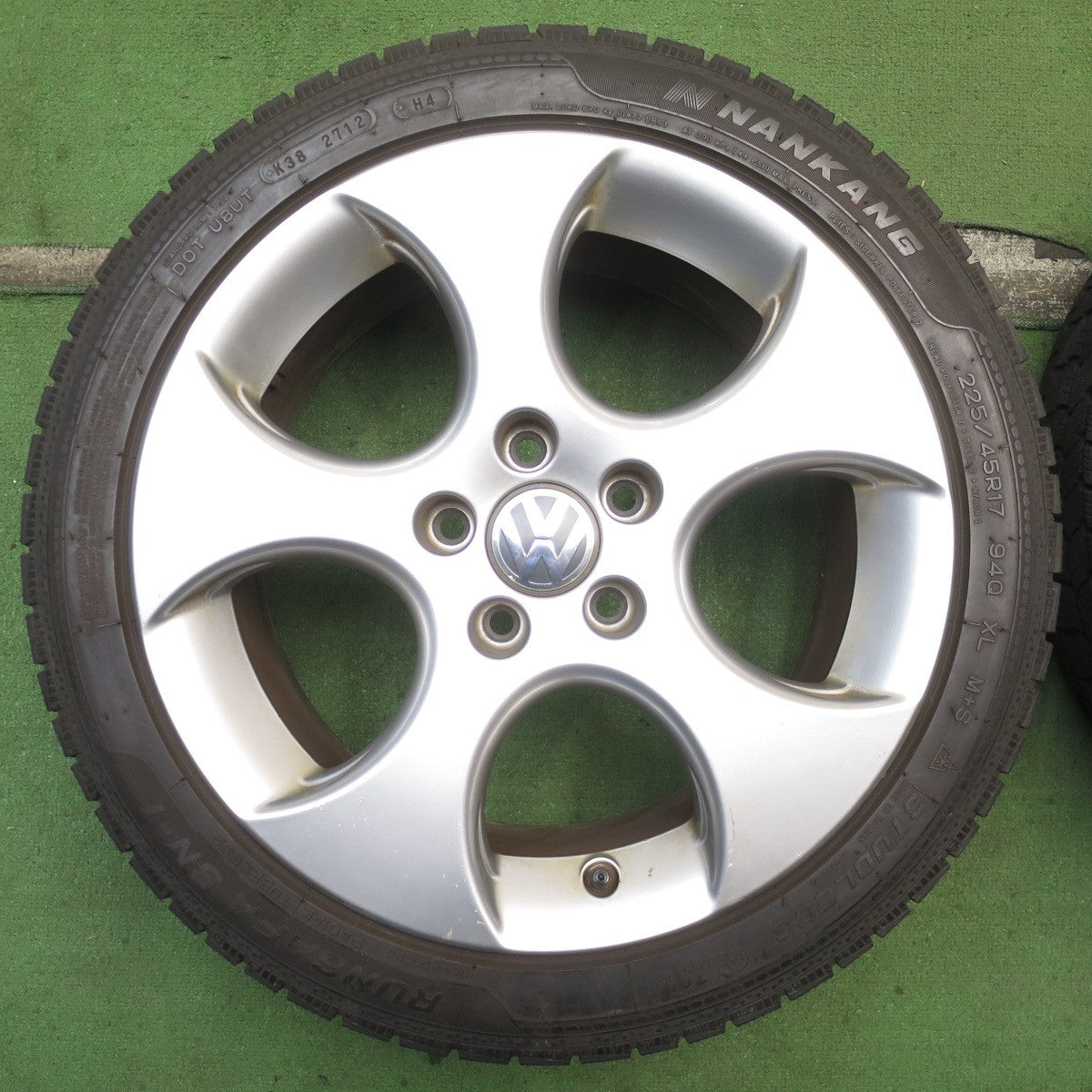 4本価格★ワーゲン ゴルフ 等 純正 BBS RD252 225/45R17 スタッドレス ナンカン RUNSAFA SN-1 17インチ PCD112/5H★5072701NJス