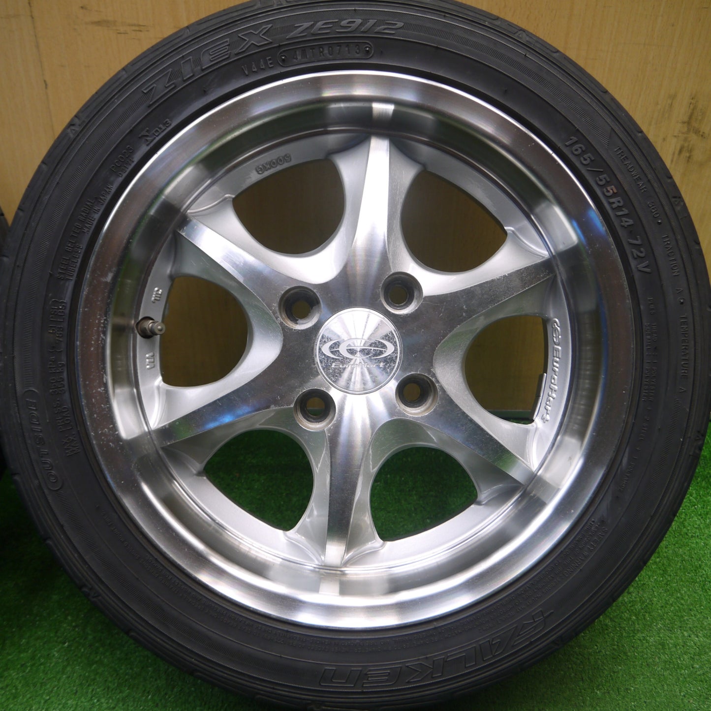 [送料無料] 4本価格★165/55R14 EuroHart ファルケン ジークス ZE912 ユーロハート 14インチ 軽自動車 PCD100/4H★4120206Hノ