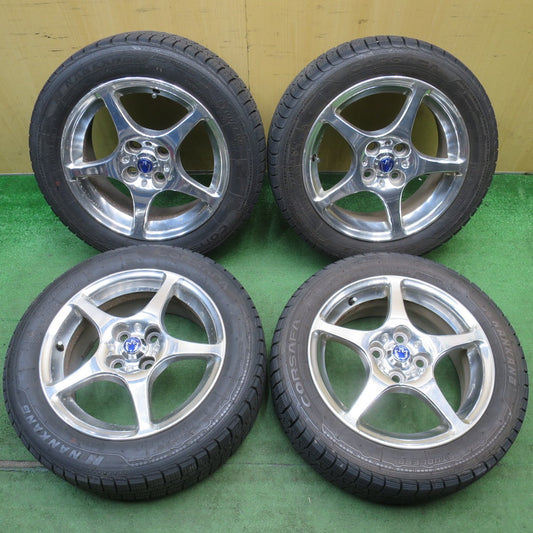 バリ溝！9.5分★トヨタ MR-S ZZW30 純正 MIDSHIP RUNABOUT 185/55R15 195/55R15 スタッドレス ナンカン CORSAFA 15インチ PCD100/4H★6050404NJス