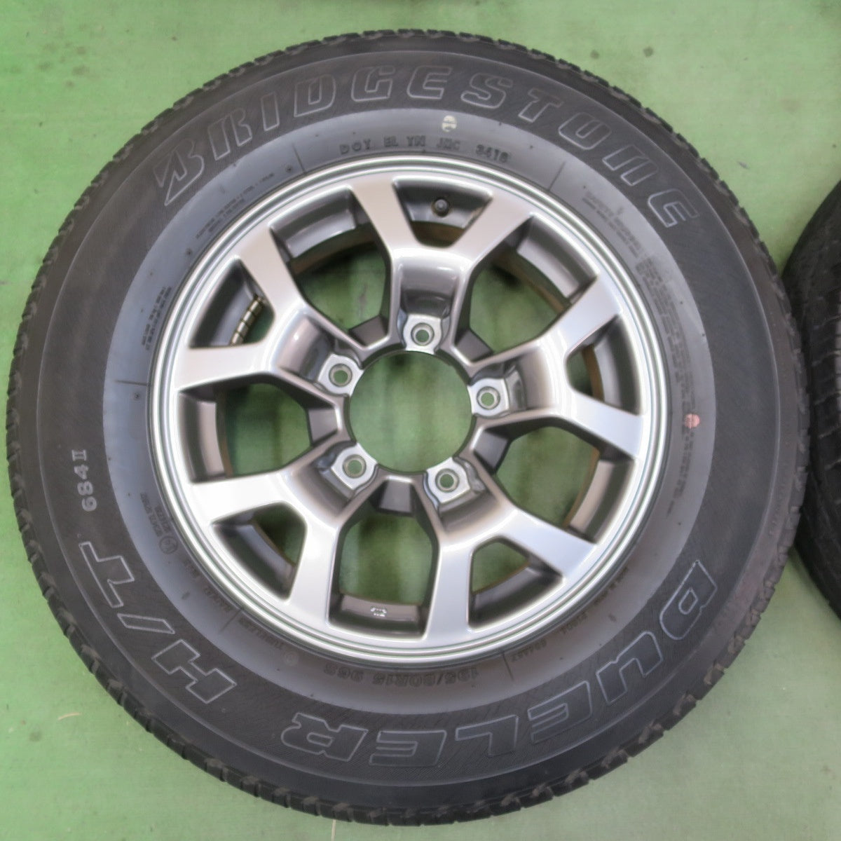 キレイ★スズキ JB74W ジムニー シエラ 純正 195/80R15 ブリヂストン デューラー H/T 684Ⅱ 15インチ PCD139.7/5H★6042803イノ