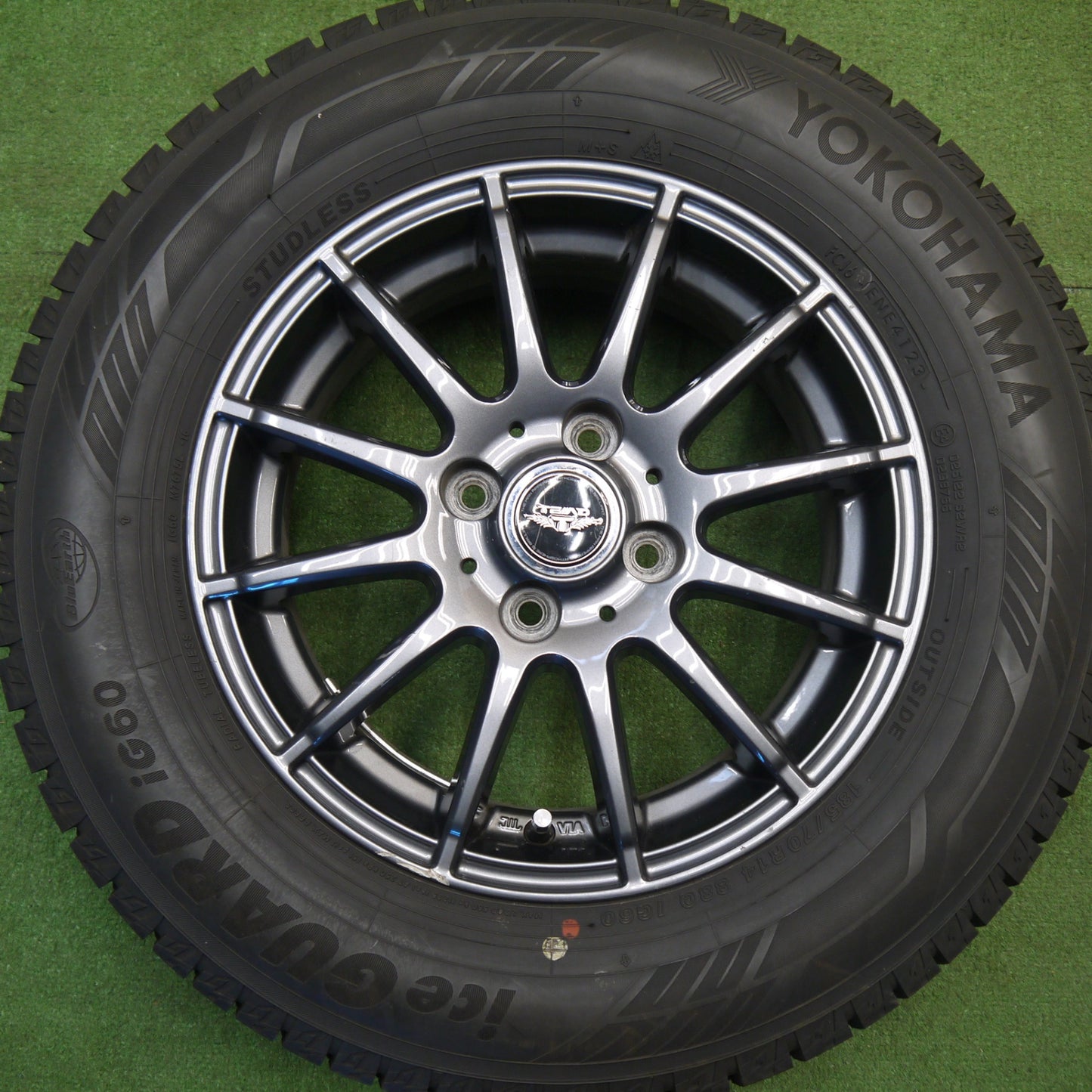 バリ溝！23年！9.5分★スタッドレス 185/70R14 ヨコハマ アイスガード iG60 TEAD テッド 14インチ PCD100/4H★6021301Hス