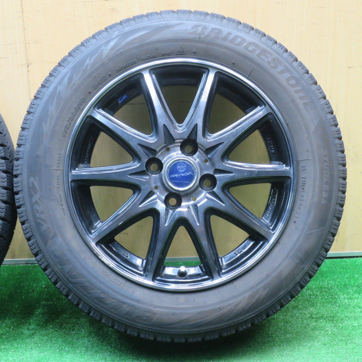 4本価格！21年★スタッドレス 175/65R15 ブリヂストン ブリザック VRX2 SMACK ENKEI スマック エンケイ 15インチ PCD100/4H★5110703NJス