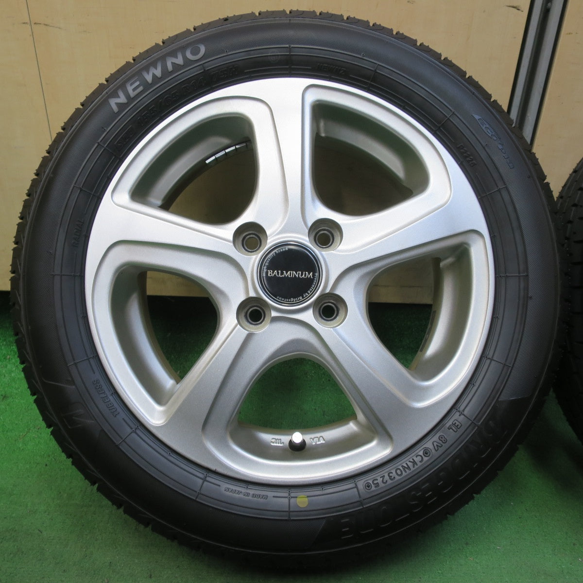 タイヤほぼ未使用！25年！キレイ★155/65R14 ブリヂストン NEWNO BALMINUM バルミナ 14インチ PCD100/4H★5071206イノ