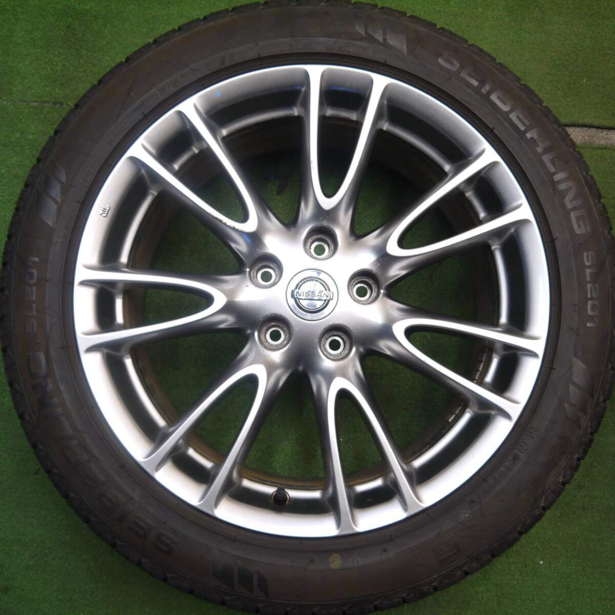 バリ溝！21年！9.5分★日産 V36 スカイライン 純正 225/50R18 245/45R18 セイバーリング SL201 18インチ PCD114.3/5H★5051403Hノ